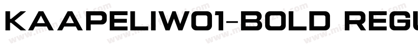 KaapeliW01-Bold Regu字体转换